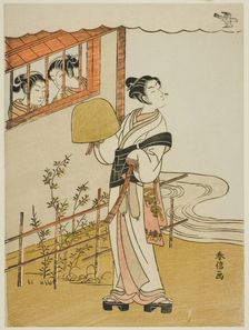 (Facsimile) The Fourth Month (Uzuki), from the series "Popular Versions of Immortal Poets..., c1768. Creator: Suzuki Harunobu