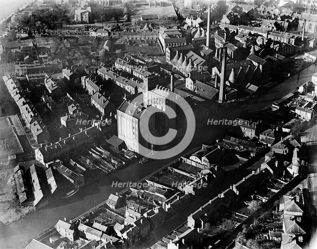 Factories in Worcester, Worcestershire, March 1921. Artist: Aerofilms.
