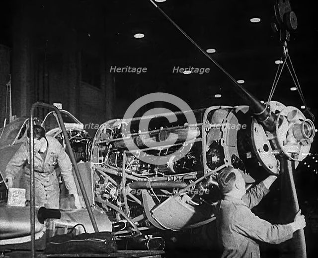 Factory Workers Building a Spitfire, 1940. Creator: British Pathe Ltd.