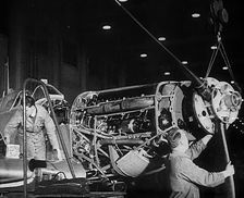 Factory Workers Building a Spitfire, 1940. Creator: British Pathe Ltd