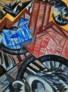 Factory and the Bridge. Artist: Rozanova, Olga Vladimirovna (1886-1918)