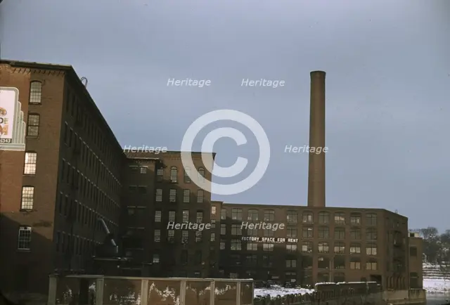 Factory buildings in Lowell, Mass., 1940 or 1941. Creator: Jack Delano.
