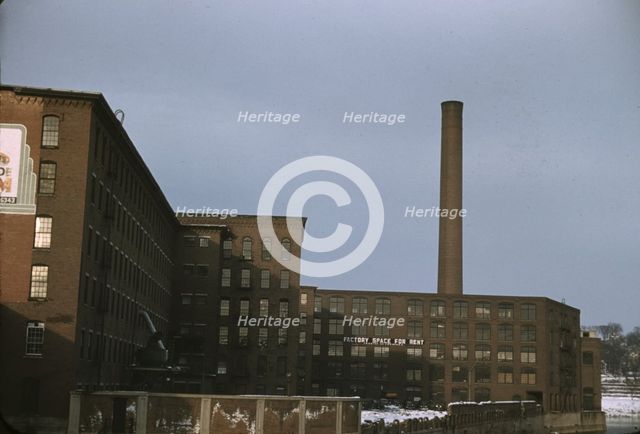 Factory buildings in Lowell, Mass., 1940 or 1941. Creator: Jack Delano.