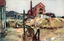 Factory buildings, Soissons 19 May 1915, (1926).Artist: Francois Flameng