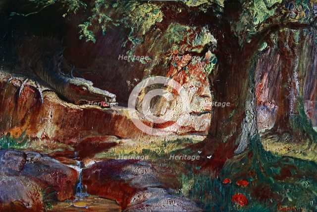 'Fafner in his Cave', 1906.  Creator: Unknown.