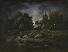 Faggot Gatherers in a Wooden Landscape , 1862. Creator: Narcisse Virgile Diaz de la Pena