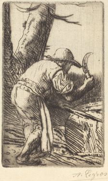 Fagot-cutter (Le coupeur de fagots). Creator: Alphonse Legros