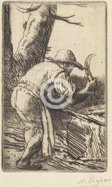 Fagot-cutter (Le coupeur de fagots). Creator: Alphonse Legros.
