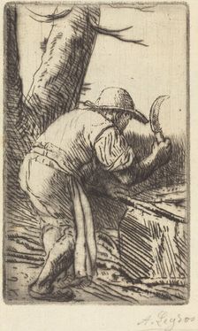 Fagot-cutter (Le coupeur de fagots). Creator: Alphonse Legros