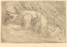 Fagot-gatherer (Le fagotier). Creator: Alphonse Legros