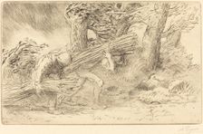 Fagot-gatherers (Les fagottiers). Creator: Alphonse Legros