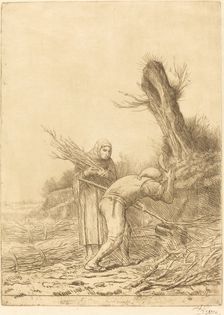 Fagot-makers (Les faiseurs de fagots). Creator: Alphonse Legros