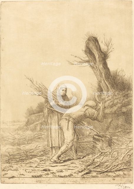 Fagot-makers (Les faiseurs de fagots). Creator: Alphonse Legros.