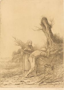 Fagot-makers (Les faiseurs de fagots). Creator: Alphonse Legros
