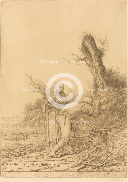 Fagot-makers (Les faiseurs de fagots). Creator: Alphonse Legros.