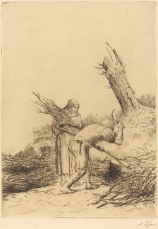 Fagot-makers (Les faiseurs de fagots). Creator: Alphonse Legros