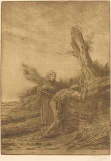 Fagot-makers (Les faiseurs de fagots). Creator: Alphonse Legros