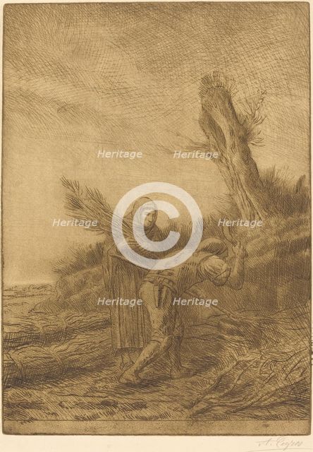 Fagot-makers (Les faiseurs de fagots). Creator: Alphonse Legros.
