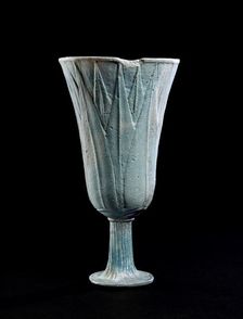 Faience chalice in the form of a lotus flower, XXIInd Dynasty (c945 - c715 BC)