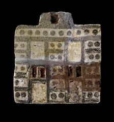 Faience inlay/plaque depicting a two-storey house, Middle Minoan IIIA Period, c1800-c1750 BC