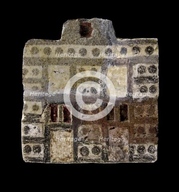 Faience inlay/plaque depicting a two-storey house, Middle Minoan IIIA Period, c1800-c1750 BC. Artist: Unknown.