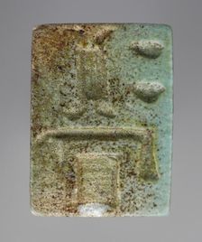 Faience Plaque with name of Deceased as Osiris (image 1 of 2), Late Period (714-333 BCE). Creator: Unknown