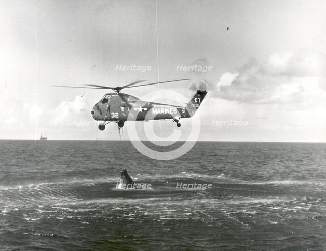 Failed attempt to recover Liberty Bell 7, Atlantic Ocean, 1961.. Creator: NASA.