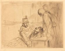 Fainting at the Hearing, 1910. Creator: Jean Louis Forain