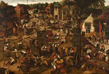 Fair with a Theatrical Presentation, 1562. Creator: Pieter Brueghel the Younger