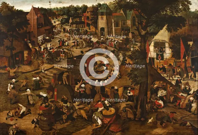 Fair with a Theatrical Presentation, 1562. Creator: Pieter Brueghel the Younger.