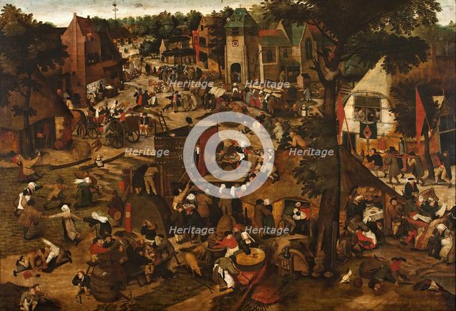 Fair with a Theatrical Presentation, 1562. Creator: Pieter Brueghel the Younger.