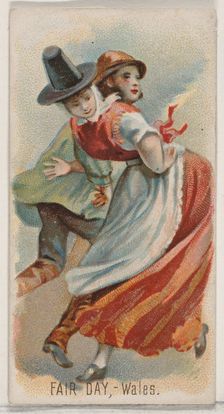 Fair Day, Wales, from the Holidays series (N80) for Duke brand cigarettes, 1890., 1890. Creator: George S. Harris & Sons