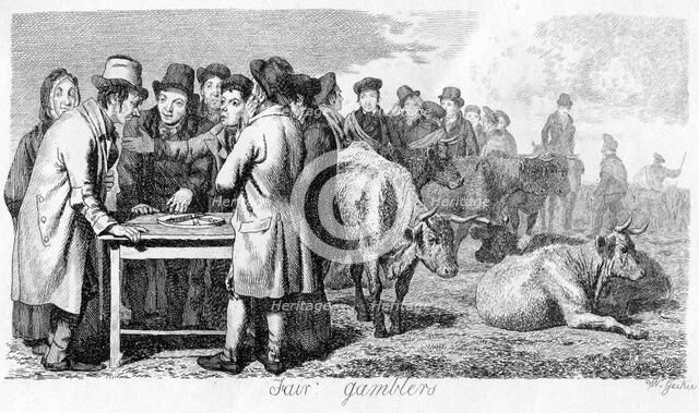 'Fair Gamblers', early 19th century.Artist: Walter Geikie