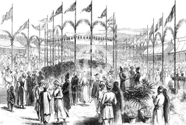 Fair held on the Esplanade, Bombay, in honour of the...Duke and Duchess of Connaught, 1883. Creator: Unknown.