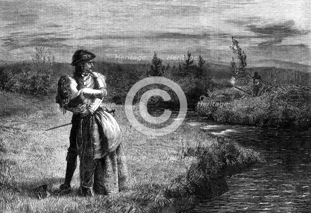 "Fair Helen of Kirkconnel", by J. Archer, in the Exhibition of the Royal Academy, 1869. Creator: Unknown.