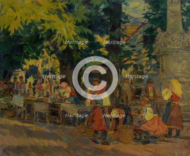 Fair in Marianka, around 1943. Creator: Gustav Mally.