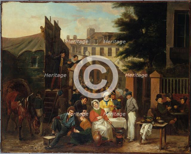 Fairground parade, 1834. Creator: Desire Adelaide Charles Maignen de Sainte-Marie.