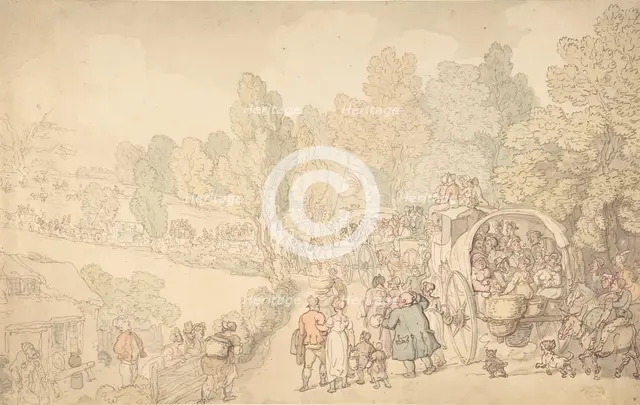 Fairlop Fair, Essex, ca. 1816. Creator: Thomas Rowlandson.