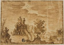 Fairy Castle in Landscape, n.d. Creator: Alfonso Parigi