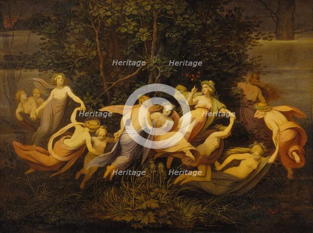 Fairy Dance in the Alder Grove, 1844. Creator: Moritz von Schwind.