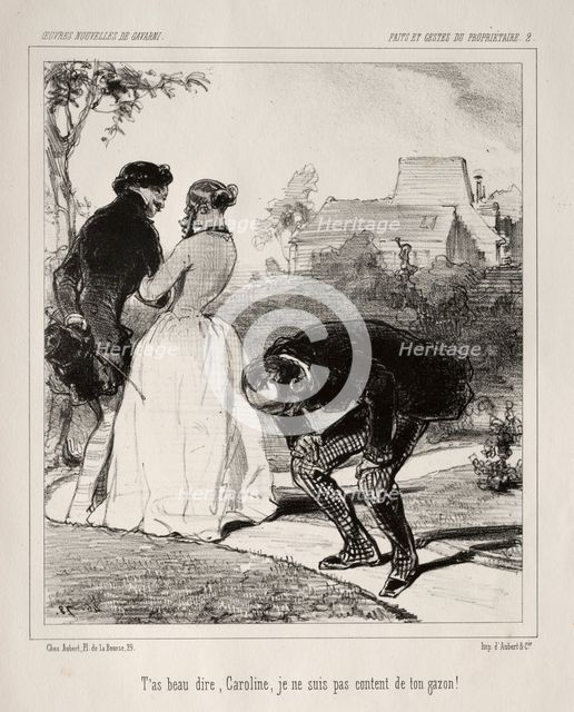 Faite et Gestes du Propriétaire. Creator: Paul Gavarni (French, 1804-1866).