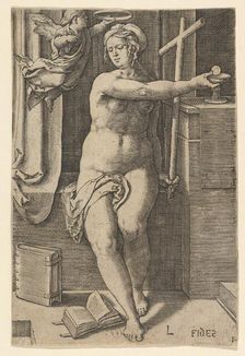 Faith (Fides), from the series The Seven Virtues, 1530. Creator: Lucas van Leyden