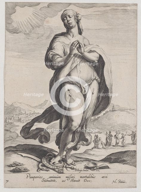 Faith, from Virtues and Vices, 1596-97., 1596-97. Creator: Zacharias Dolendo.