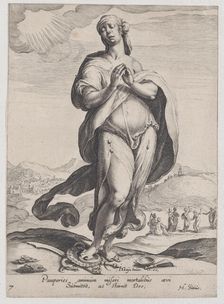 Faith, from Virtues and Vices, 1596-97., 1596-97. Creator: Zacharias Dolendo