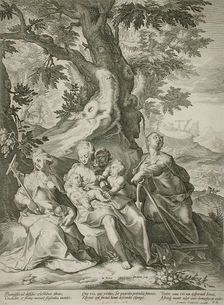 Faith, Hope, and Charity, 1590. Creator: Jacob Matham