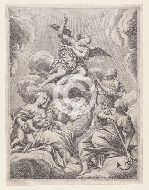 Faith, Hope, and Charity, 1630?-78. Creator: Dominique Barriere.