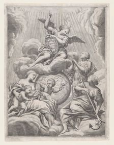 Faith, Hope, and Charity, 1630?-78. Creator: Dominique Barriere