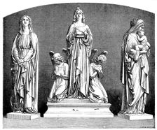 "Faith, Hope and Charity" - sculpted by J. Thomas, 1858. Creator: Harvey Orrin Smith