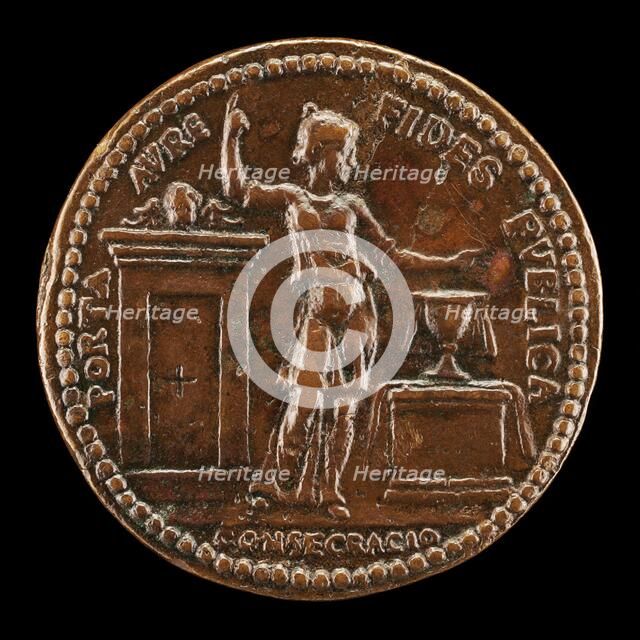 Faith Pointing to Heaven [reverse], 16th century. Creator: Unknown.