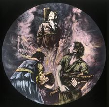 Faithful burnt at the stake c1910. Creator: Unknown